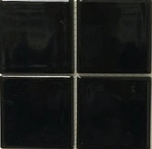 Fujiwa Porcelain Swimming Pool Waterline Tile-VIP-714 BLACK 3" X 3" 1.08 SQ PAC2 - Picture 1 of 3