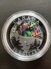 2004 Canada $20 Fine Silver Coin-Natural Wonders Northern Lights/Aurora Borealis