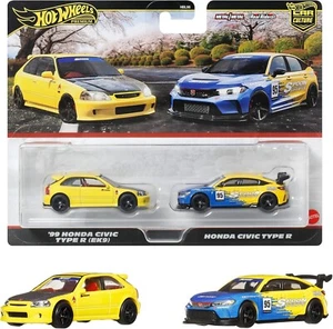 New Hot Wheels JBL00 Premium 2-Pack 99 Honda Civic Type R - Type (EK9) - Picture 1 of 7