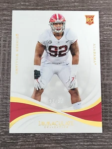 2019 Panini Immaculate Collegiate Red Quinnen Williams RC Alabama Jets /99 - Bild 1 von 7