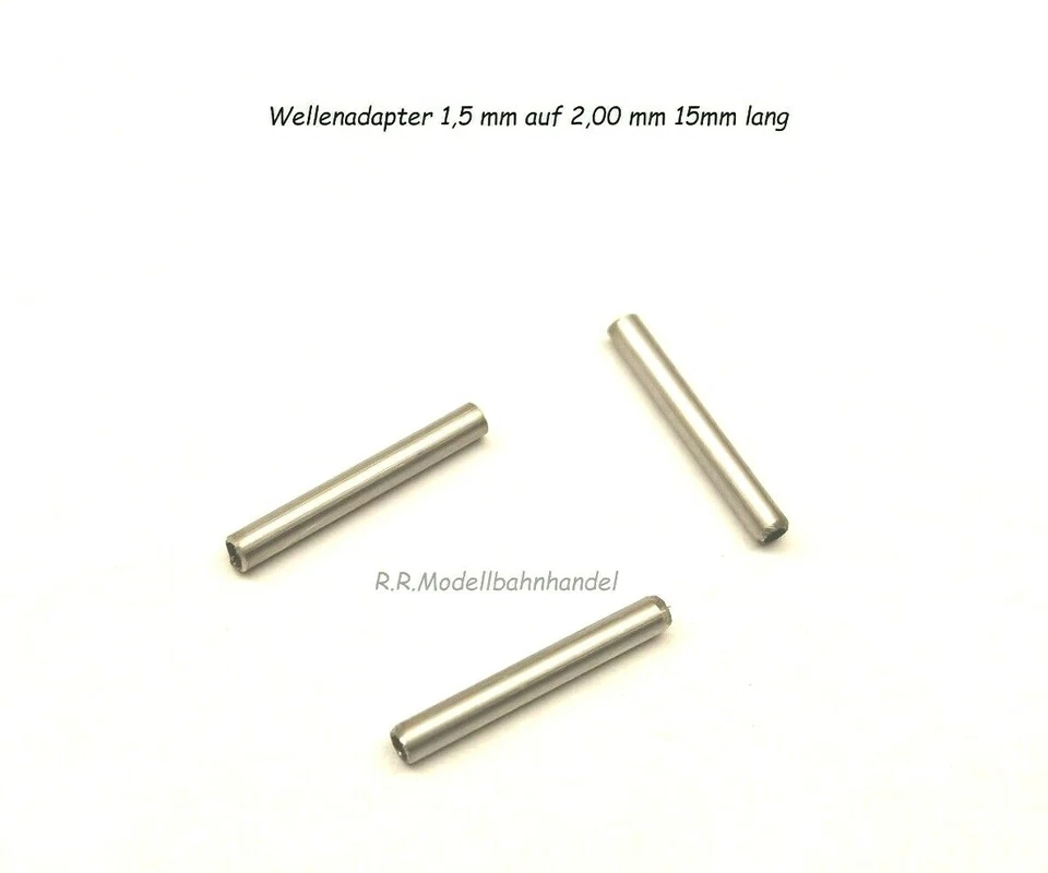 Motor Wellenadapter 3 Stück   1,5 mm auf 2mm 15mm Lang  spur Z/N/TT/HO (105) - Bild 1 von 1