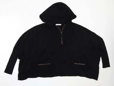 Only Womens Black Viscose Blend Hoodie Size M - Image 1 of 4