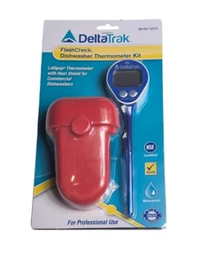 DeltaTrak 12214 Professional Use FlashCheck Dishwasher Thermometer Kit New - Picture 1 of 4