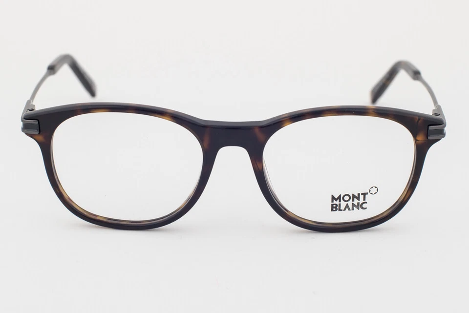 Gafas de plástico Mont Blanc MB 724 redondas 055 tortuga oscura 51-18-145 MB0724 RX Foto 1 de 4