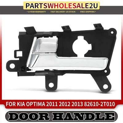 Manija de puerta interior cromada y negra del conductor delantero para Kia Optima 2011 2012 2013 Foto 1 de 4