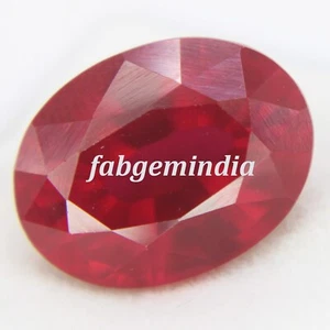 16 Ct Certified Burma Natural Ruby Red Oval Fine Cut Loose Gemstones - Picture 1 of 5