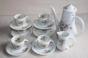Limoges Georges Boyer Porzellan Kaffeeservice, Äglanddekor - Bild 1 von 15