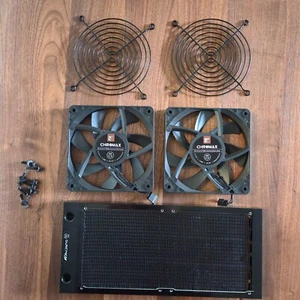 HanJiang 17mm Super Thin Copper 240mm Radiator & Noctua Fans - Photo 1/10