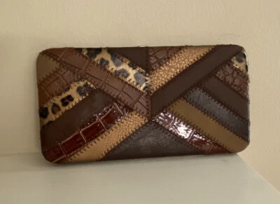 Wilson Cartera Cuero Marrón Cobre Animal Print Foto 1 de 4