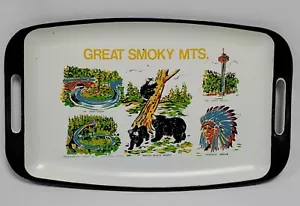 Great Smoky Mountains Tray Travel Souvenir Bear White and Black - Picture 1 of 6