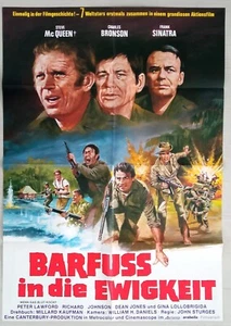 Original Deutsches Filmplakat NIE SO WENIGE Steve McQueen / Frank Sinatra #P200 - Bild 1 von 3