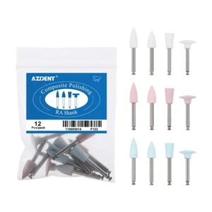 12pcs Dental Composite Polishing Finishing Burs Silicone Polishers RA 2.35mm Kit - Picture 1 of 16