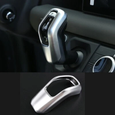 Cubierta de moldura de perilla de cambio de marchas de auto compatible con Land Rover Defender 90 110 130 2020-2025 Foto 1 de 4