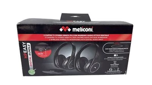 Meliconi Kopfhörer Stereo TV Headsets Easy Digital Bundle drahtlos 100% digital - Zdjęcie 1 z 7