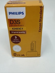 Philips OEM D3S 4300K HID Xenon Replacement Headlight Bulb | 42403C1 | Pack of 1 - Foto 1 di 5