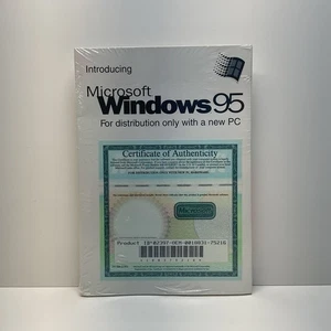 Introducing Microsoft Windows 95 Manual & CD Factory Sealed - Picture 1 of 2