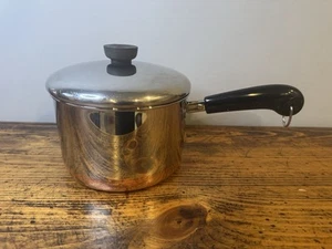 Vintage Revere Ware 3 Qt Saucepan J06S Copper Bottom w/ Lid - Picture 1 of 6