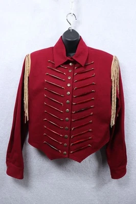 Vintage DOUBLE D RANCH WEAR WESTERN Calvary jacket Medium Red fringe EUC Rodeo - Image 1 of 4
