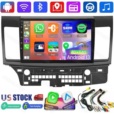 For Mitsubishi Lancer 2008-2015 64G Android 13.0 Car Radio Navi GPS WIFI CarPlay - Image 1 of 4