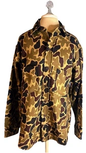 Rare Vintage Camo Woolrich 100% Virgin Wool Men’s Button Front Shirt Size Large - Picture 1 of 5