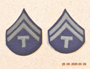 Coppia Patch Chevron WW2 Tecnico Esercito USA Quinto Grado - Foto 1 di 2