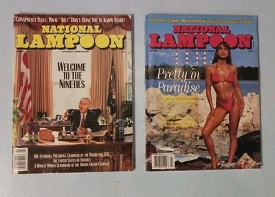 NATIONAL LAMPOON Magazine Lot -  1990 - 2 Issues - Adult Humor  - Image 1 of 3