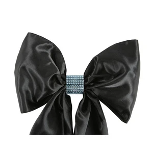 200 Light Blue Rhinestone Bow Covers - 8 Row - wedding chair sash reusable - Picture 1 of 5