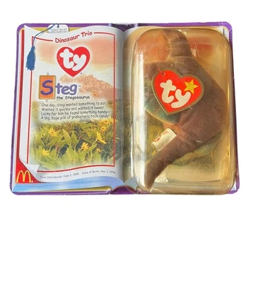 TY Teenie Beanie Baby Steg the Stegosaurus 2000 McDonald's Happy Meal Toy - Image 1 of 2