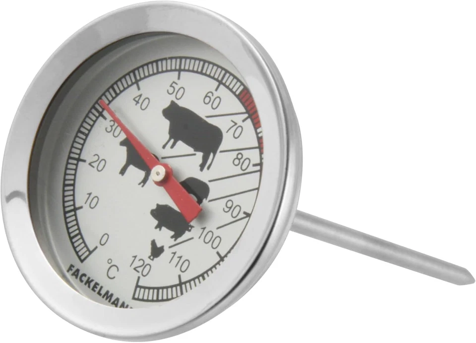 Termometro per Carne, Acciaio Inox, Argento, 11 Cm - Immagine 1 di 4