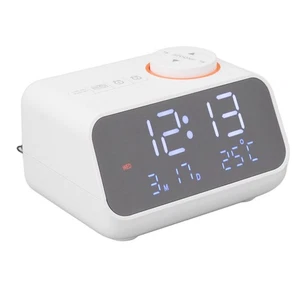 Alarm Clock Radio Temperature Humidity Display LED Electric Alarm Clock For Home - Picture 1 of 12