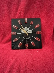 Westward Ho Motel Casino Las Vegas First Red Dice Black Lucite Quartz Clock - Picture 1 of 7