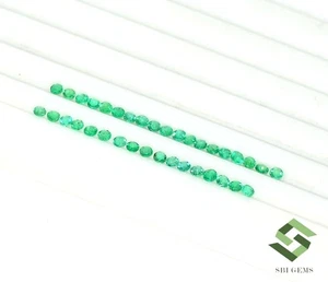 2 mm Natural Emerald Round Cut Lot 36 Pcs 1.13 CTS Untreated Loose Gemstones - Picture 1 of 7