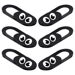 6PCS Anti-peeping Webcam Cover Privacy Protection Cover Phone Camera Cover Black - Afbeelding 1 van 12