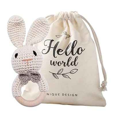 Sonajero bebé ganchillo, juguete coctelera bebé, sonajeros bebé 0-6 meses, hecho a mano  Foto 1 de 4