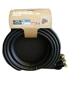 12 Ft Radio Shack Triple High Speed HDMI Cable with Ethernet 4k Ultra HD/3D - Picture 1 of 4
