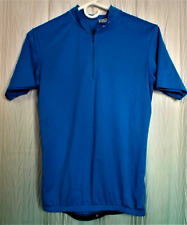 B-TWIN Equarea 1/4 Zip Short Sleeve Cycling Jersey Blue Womans XXS Polyester.