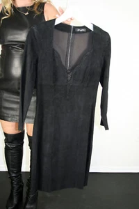 Nuevo Vestido Ajustado Jitrois Negro Gamuza Talla Euro 40 Talla Grande - Imagen 1 de 10