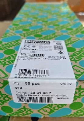 50PCS Phoenix Contact 3031487 straight through terminal block ST 6 - Image 1 of 2