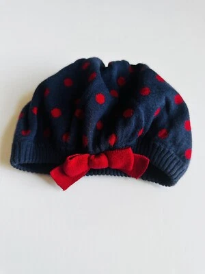 Gymboree Sweater Hat Polka Dots Bow Sz 3-4 Brand New Vintage  - Image 1 of 4
