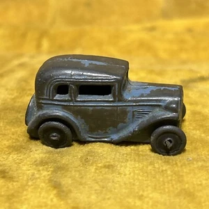 Antiguo coche de hierro fundido azul vagón gángster años 30? WoW tipo caja de cerillas coleccionable - Imagen 1 de 14