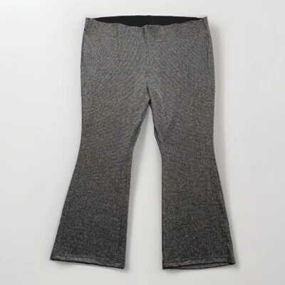 Pantalones Pull On Old Navy 4X Negro Plata Metálico tiro alto acampanados elásticos NUEVO Foto 1 de 4