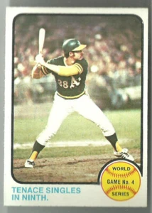 GENE TENACE SINGLES EN NOVENO - JUEGO DE SERIE MUNDIAL #4 #206 - TOPPS CASI NUEVO - MONTADO 1973 - Imagen 1 de 2