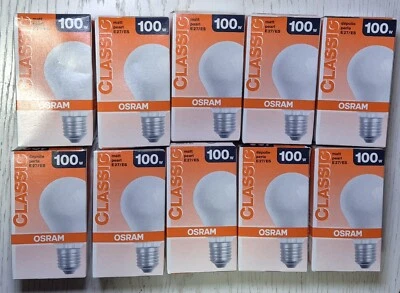 10x Osram E27 100W matt Classic A Glühlampe Glühbirne dimmbar Kein LED 1360lm - Bild 1 von 4