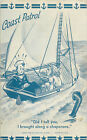 Carte postale style Mutoscope marin avec une fille sur un bateau avis surveillance périscope