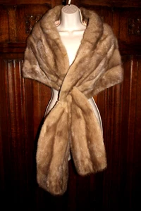 ¿Verdadero visón vintage? Estola de piel genuina años 50 pin-up noche de vacaciones Hackson & Son - Imagen 1 de 14