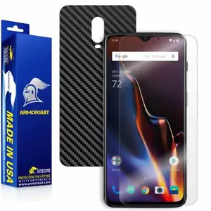 ArmorSuit MilitaryShield OnePlus 6T Screen Protector + Black Carbon Fiber Skin - Picture 1 of 6