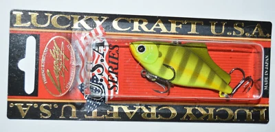 lucky craft lv-100 sinking 2 1/2" 7/16oz sexy chartreuse perch lipless crankbait - Image 1 of 2