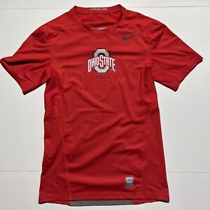 Nike Pro Combat Dri-Fit Hypercool Fitted Shirt OSU Ohio State Buckeyes Mens S