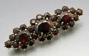 DISEÑO MADURO - ELEGANTE BROCHE GRANATE - ORO 333 - Imagen 1 de 4