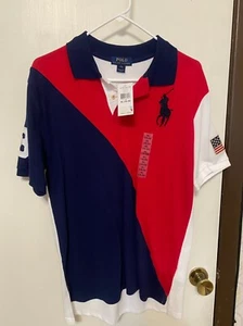 Polo Ralph Lauren Polo Shirt Big Boys XL (18-20) Short Sleeve Big Pon/Blue NWT - Picture 1 of 3